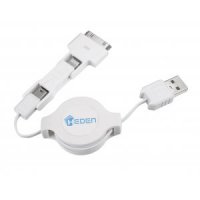 Cable USB Heden retractable 3 en 1 de 1.2m IphoneIpad, Micro USB
