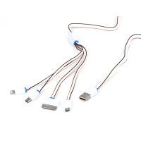 Kit de recharge USB 4en1 : Mini USB, Micro USB, Iphone 4, Lightning Iphone 5/6