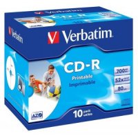 CD-R Verbatim 80Min 52x - Boitier Crystal (10 CD) (43325)