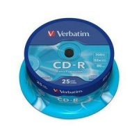 CD-R Verbatim 80Min 52x - Format Cloche de 25 CD (43432)