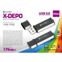 CLE USB 3.0 PLATINET X3-DEPO 256Go NOIR (42287) 175Mb/s