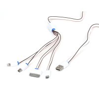 Kit de recharge USB 4en1 : Mini USB, Micro USB, Iphone 4, Lightning Iphone 5/6
