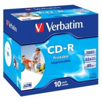 CD-R Verbatim 80Min 52x - Boitier Crystal (10 CD) (43325)
